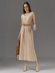 Платье миди TrikoBakh модель 2742-rozhevij-bezh Фото