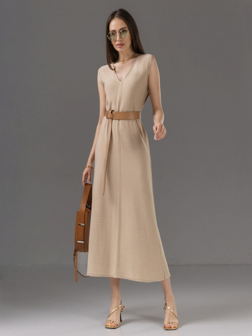 Платье миди TrikoBakh модель 2742-rozhevij-bezh Фото