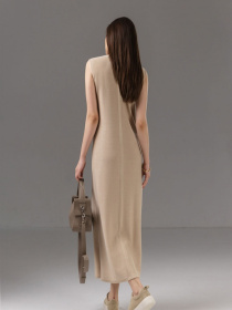 Сукня міді TrikoBakh модель 2742-rozhevij-bezh Фото