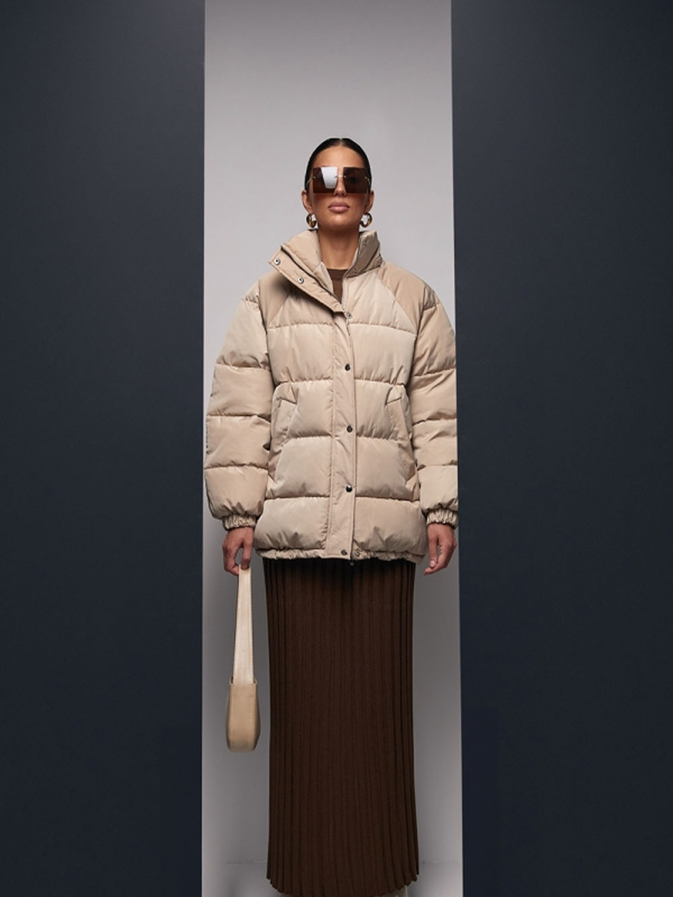 Пуховик TrikoBakh модель 3675-bezhevij Фото