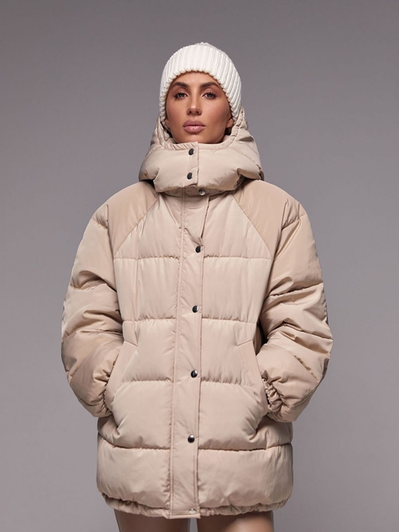 Пуховик TrikoBakh модель 3675-bezhevij Фото