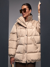 Пуховик TrikoBakh модель 3675-bezhevij Фото