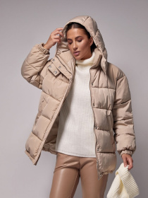 Пуховик TrikoBakh модель 3675-bezhevij Фото