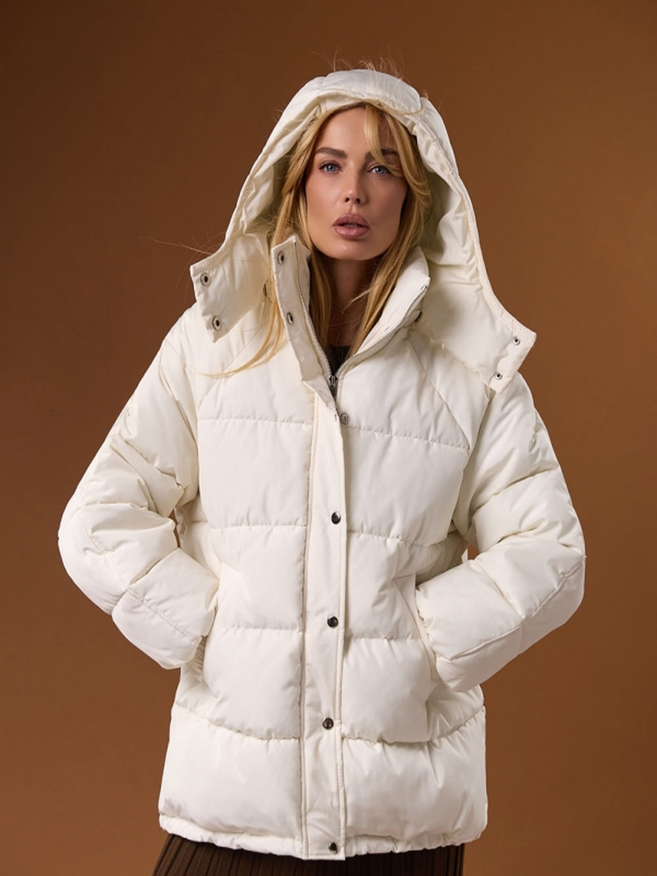 Пуховик TrikoBakh модель 3675-molochnij Пуховик TrikoBakh модель 3675-molochnij Фото