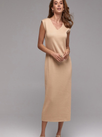 Платье макси TrikoBakh модель 2826-migdalxnij Фото