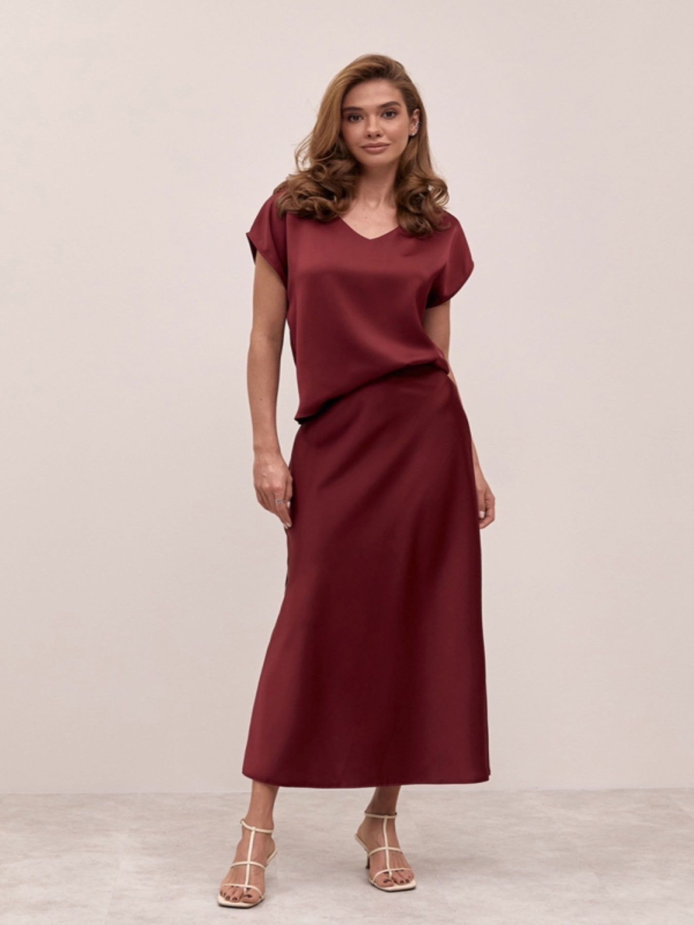Юбка макси TrikoBakh модель 3012-burgund Фото