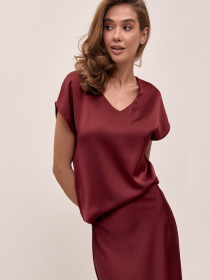 Юбка макси TrikoBakh модель 3012-burgund Фото