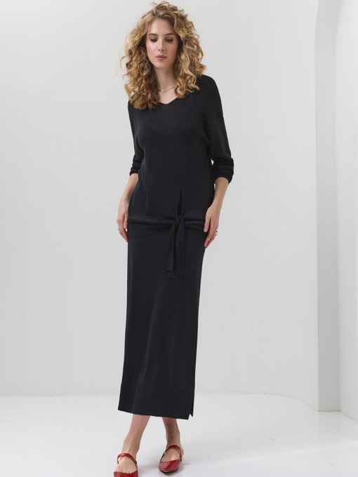 Юбка макси TrikoBakh модель 2740-chornij Фото