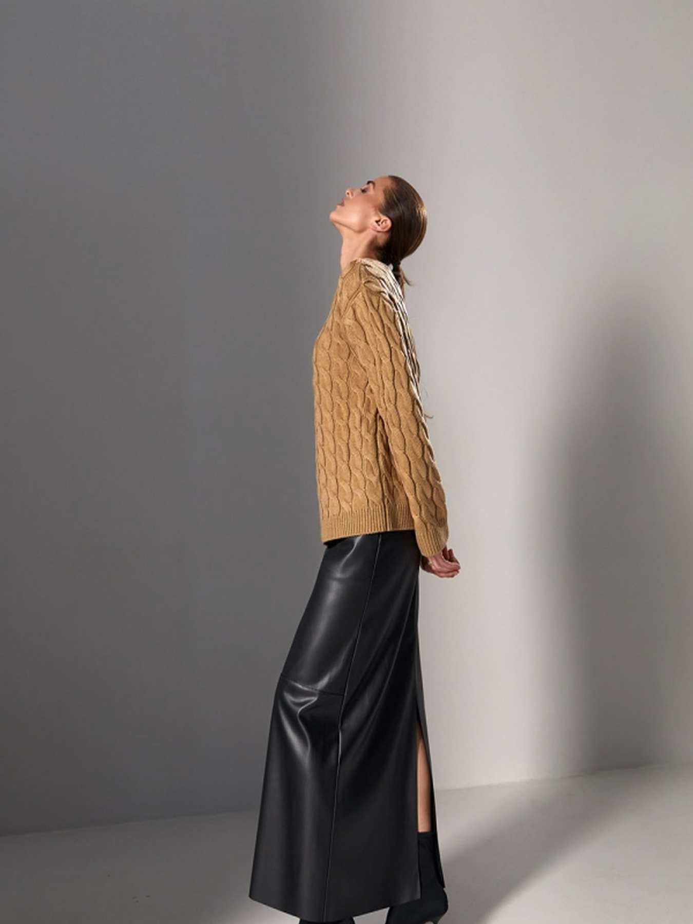 Юбка макси TrikoBakh модель 3005-chornij Фото