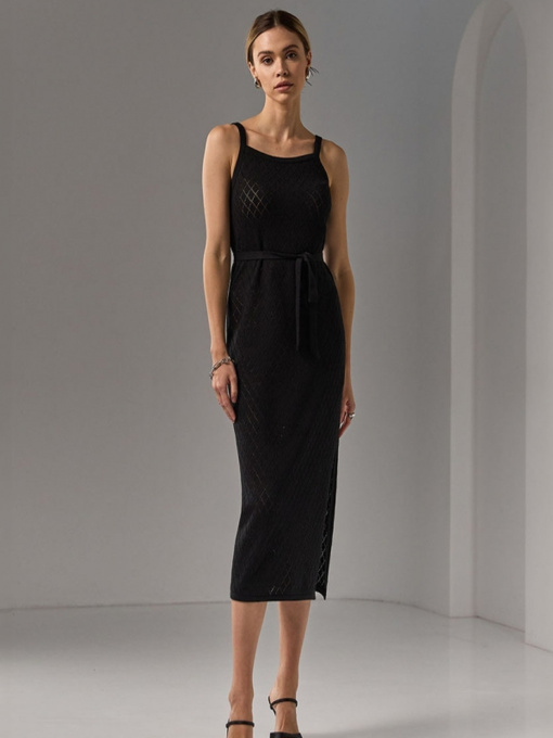 Сукня міді TrikoBakh модель 2516-chornij Фото