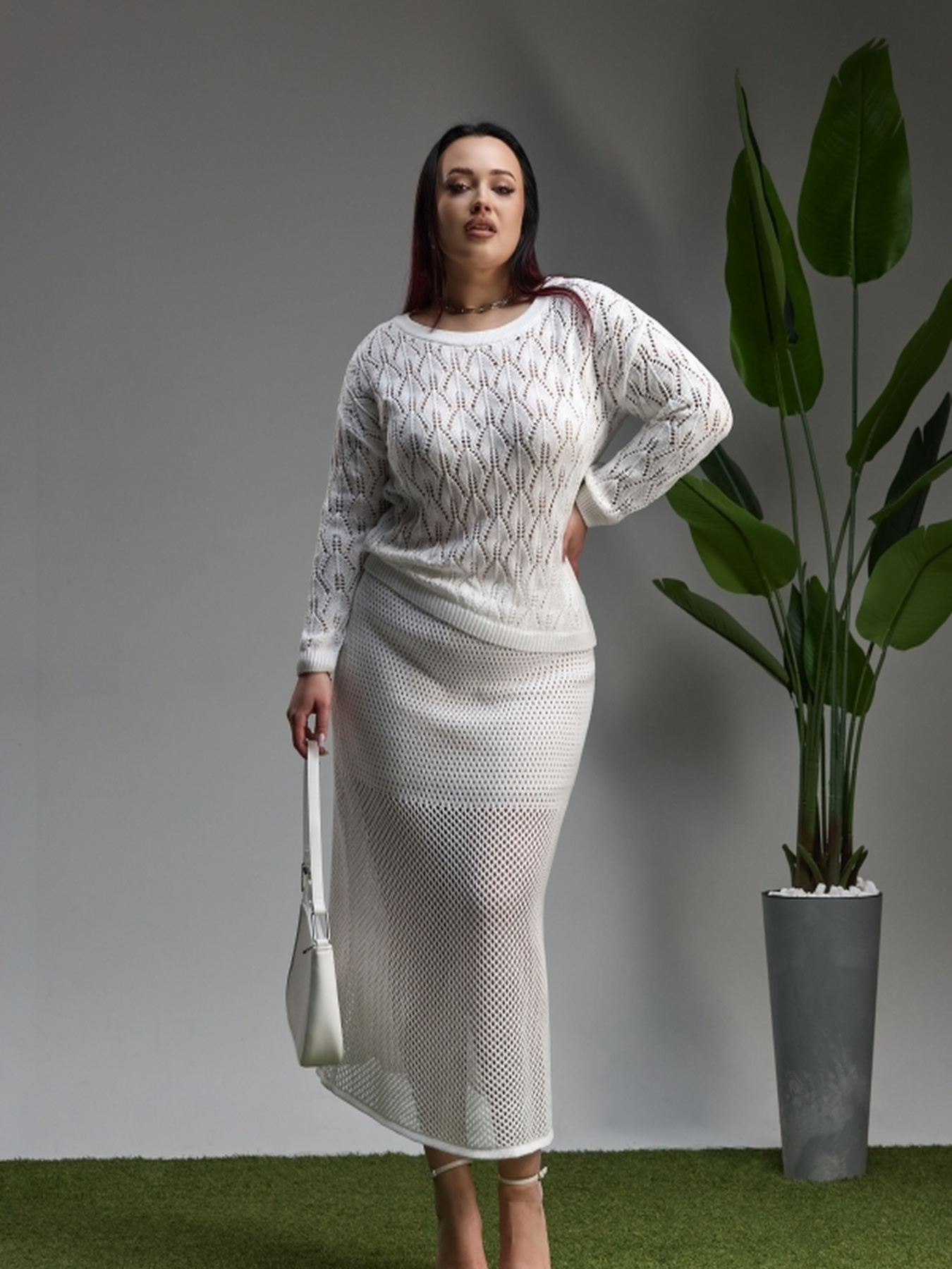 Спідниця міді TrikoBakh модель 2515-moloko Фото