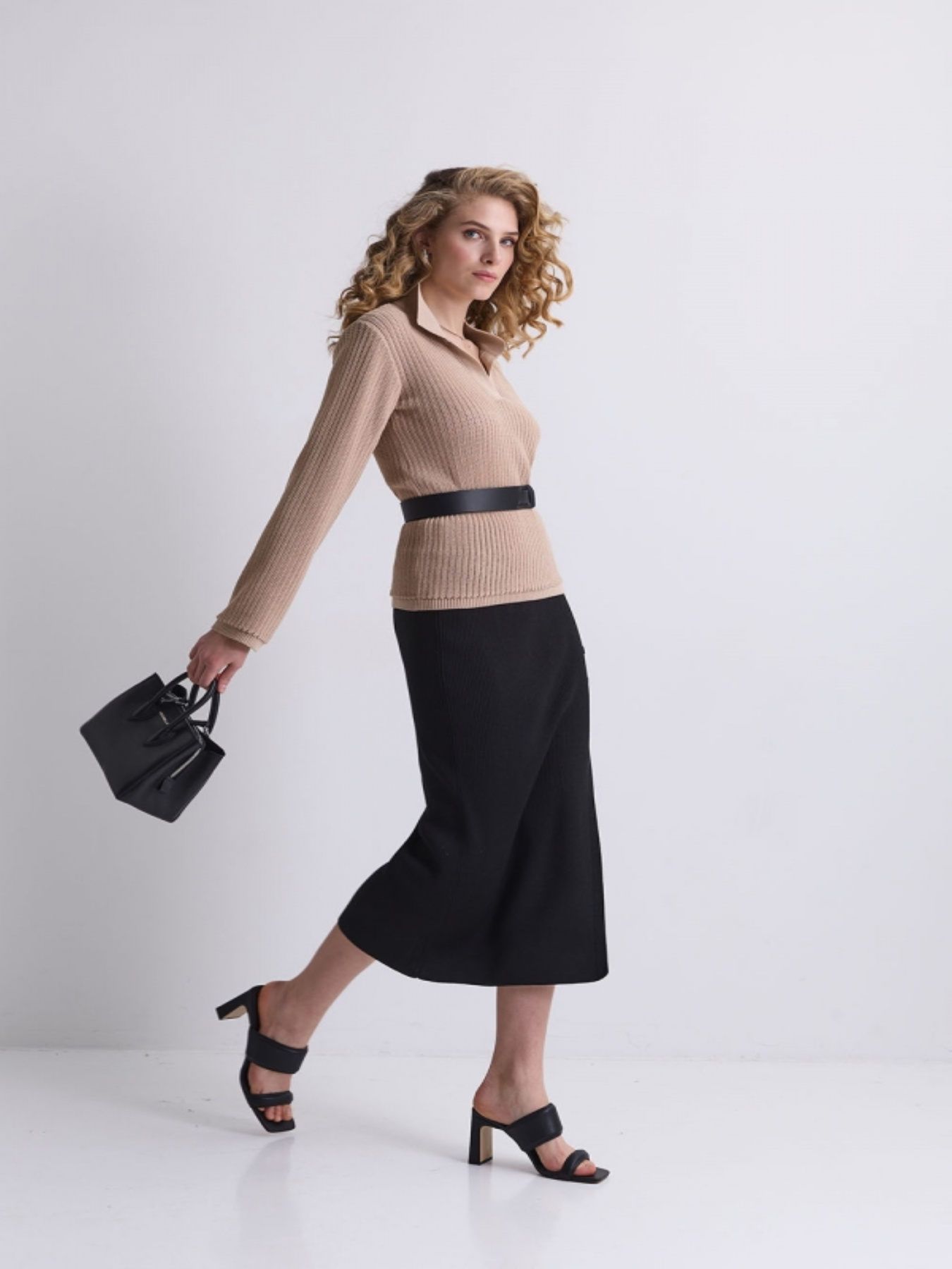 Юбка миди TrikoBakh модель 2513-chornij Фото