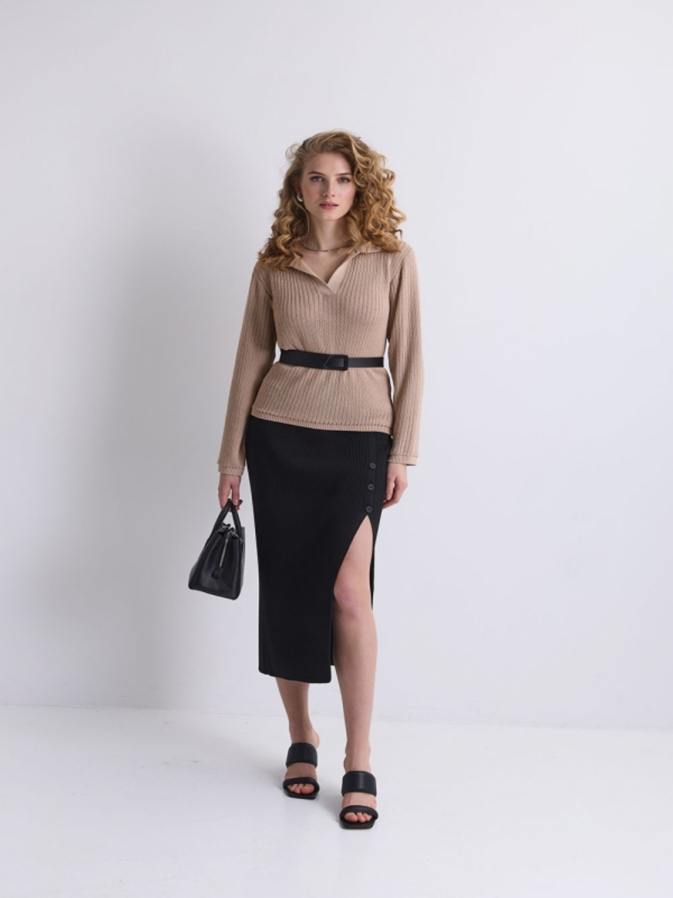 Юбка миди TrikoBakh модель 2513-chornij Фото