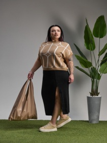 Юбка миди TrikoBakh модель 2513-chornij Фото