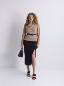 Юбка миди TrikoBakh модель 2513-chornij Фото