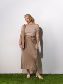 Спідниця максі TrikoBakh модель 2457-kavovij Фото