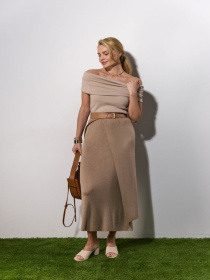 Спідниця максі TrikoBakh модель 2457-kavovij Фото