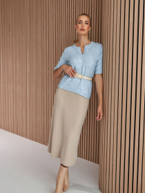 Юбка миди TrikoBakh модель 2469-kremovij Фото