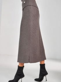 Спідниця міді TrikoBakh модель 2469-temnij-taup Фото