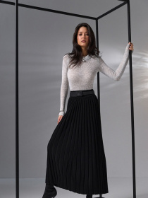 Юбка макси TrikoBakh модель 2025-chornij Фото