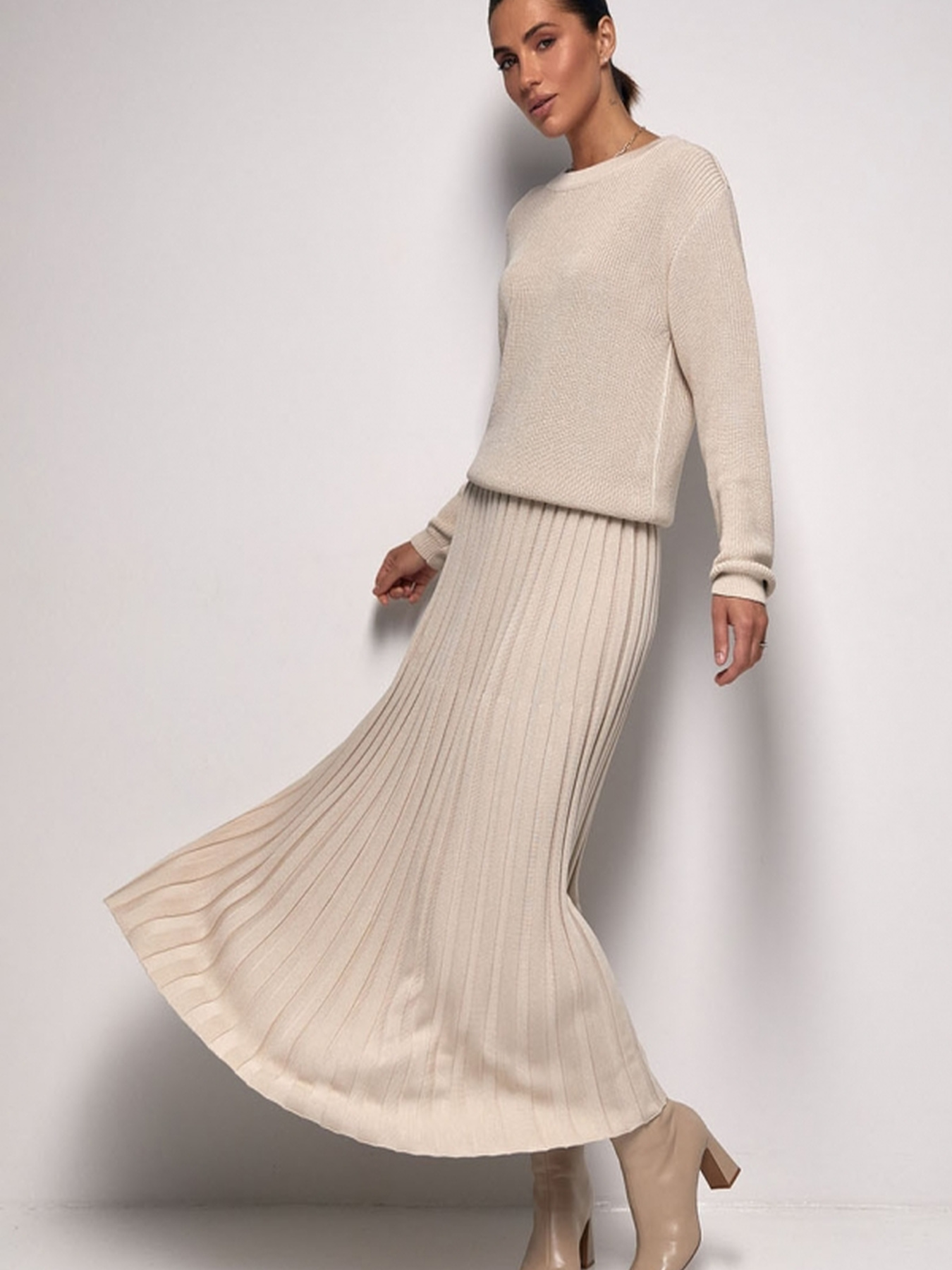 Спідниця максі TrikoBakh модель 2025-perlamutr Фото