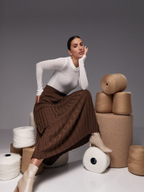 Юбка макси TrikoBakh модель 2025-shokoladnij Юбка макси TrikoBakh модель 2025-shokoladnij Фото