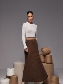 Юбка макси TrikoBakh модель 2025-shokoladnij Юбка макси TrikoBakh модель 2025-shokoladnij Фото