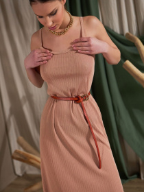 Платье миди TrikoBakh модель 1791-bezhevij Фото