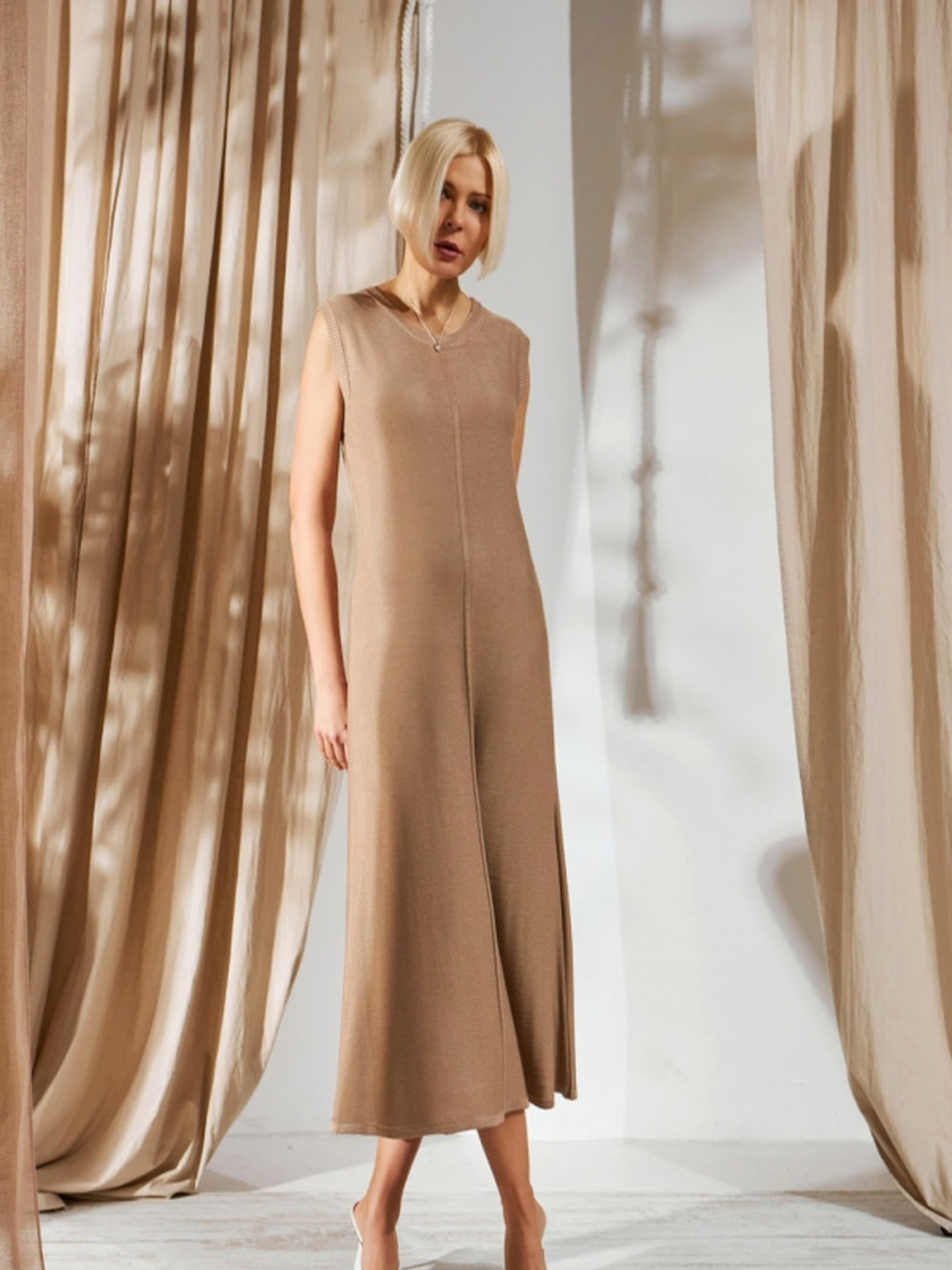 Платье миди TrikoBakh модель 2451-kavovij Фото