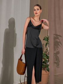 Юбка миди TrikoBakh модель 2458-chornij Фото