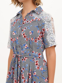 Сукня міді Vicolo модель 202-VC-1047_белый_черный Сукня міді Vicolo модель 202-VC-1047_белый_черный Фото