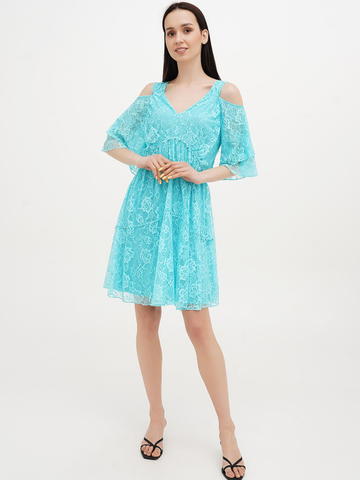 Платье мини Vicolo модель 202-VC-1050_бирюзовый Фото