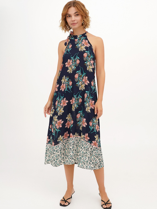 Платье миди Vicolo модель 202-VC-1057_темно-синий Фото