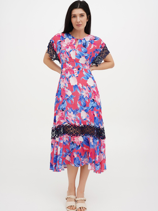 Платье миди Vicolo модель 202-VC-1229_малиновый Фото