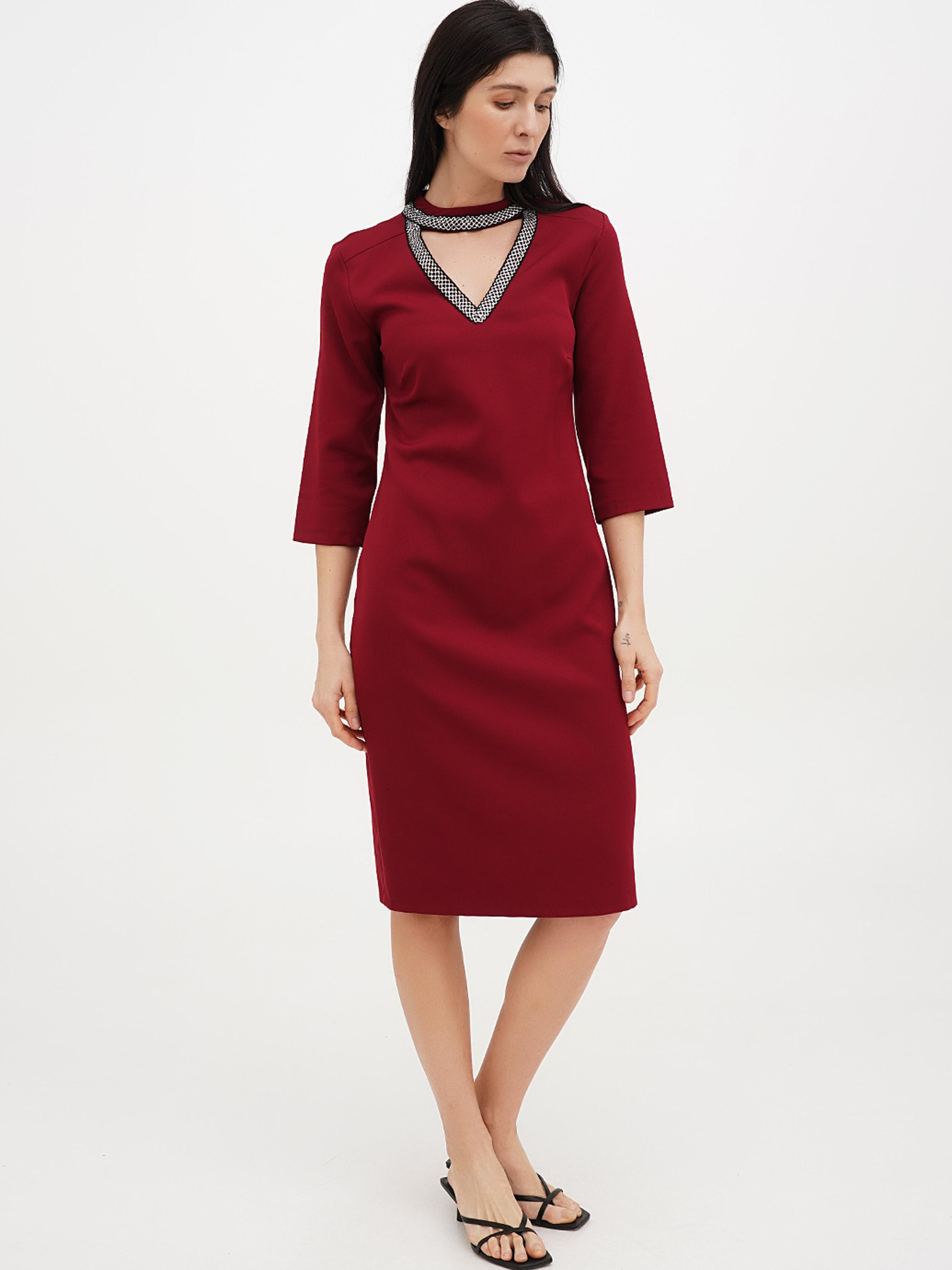 Сарафан Vicolo модель 202-VC-1254_бордовый Фото