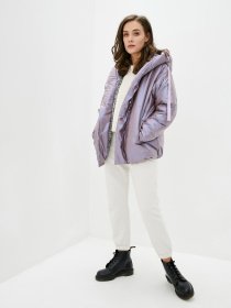 Демисезонная куртка ISSA Plus модель SA-310_lilac Фото