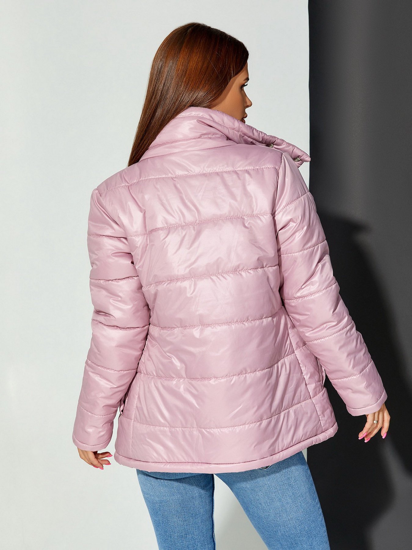 Демісезонна куртка ISSA Plus модель SA-311_pink Фото