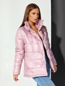 Демисезонная куртка ISSA Plus модель SA-311_pink Фото