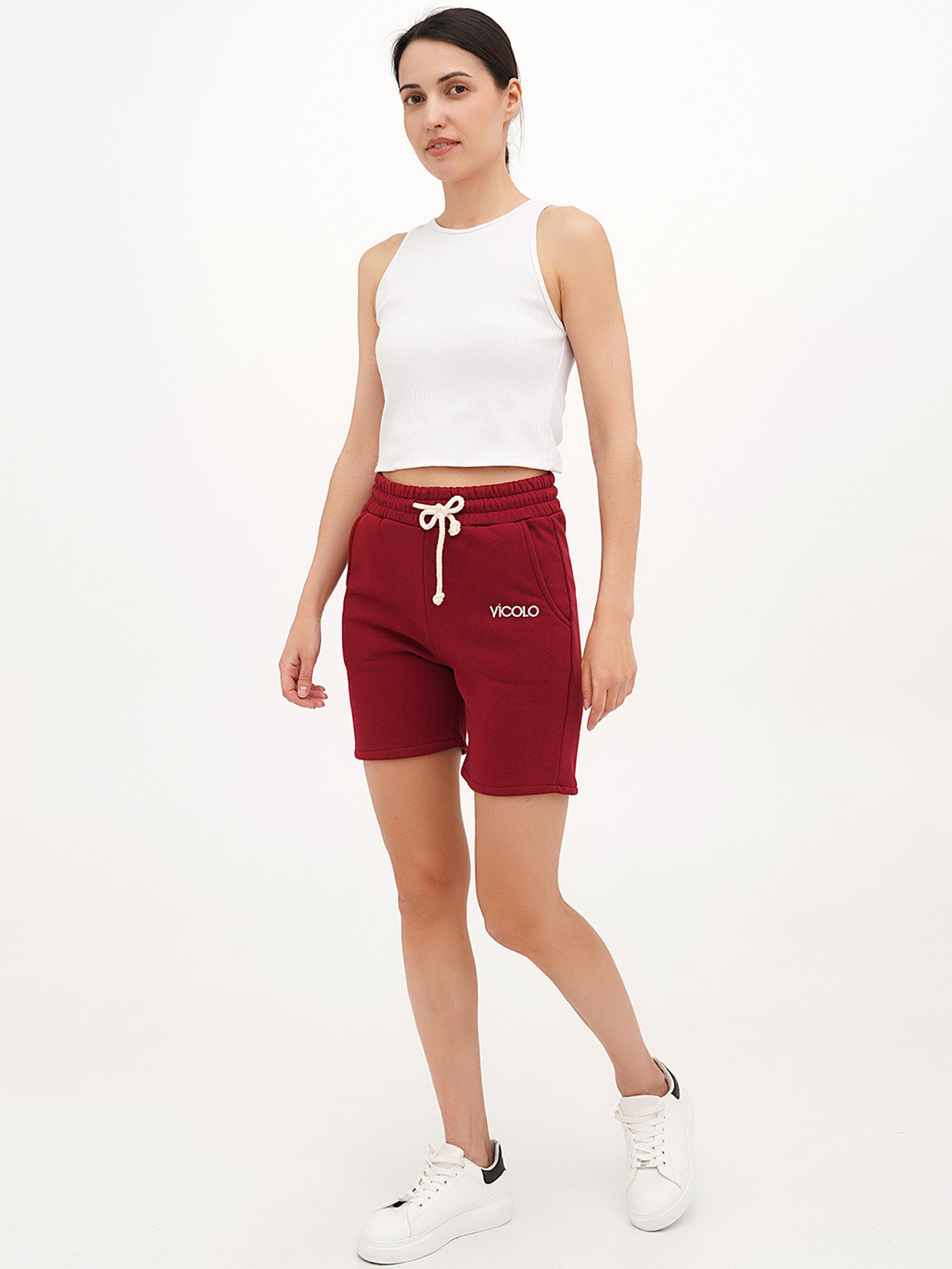 Шорти Vicolo модель 221-VC-4110_бордовый Фото