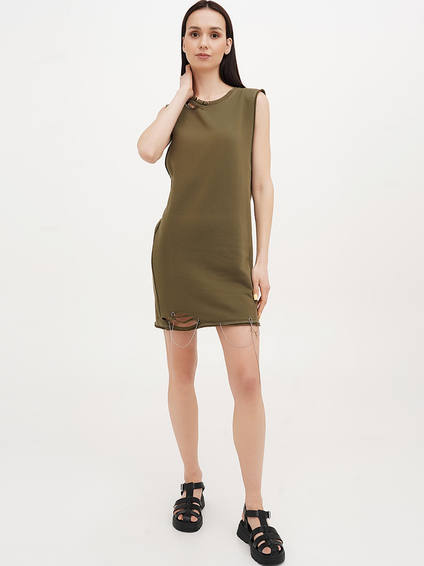Платье мини Vicolo модель 222-VC-1960_хаки Фото