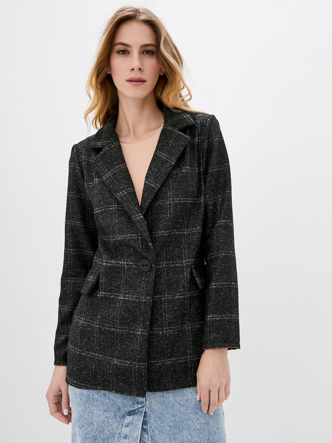 Піджак ISSA Plus модель 12884_black Фото