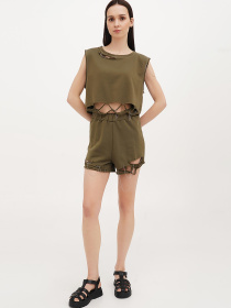 Шорты Vicolo модель 232-VC-4170_хаки Фото