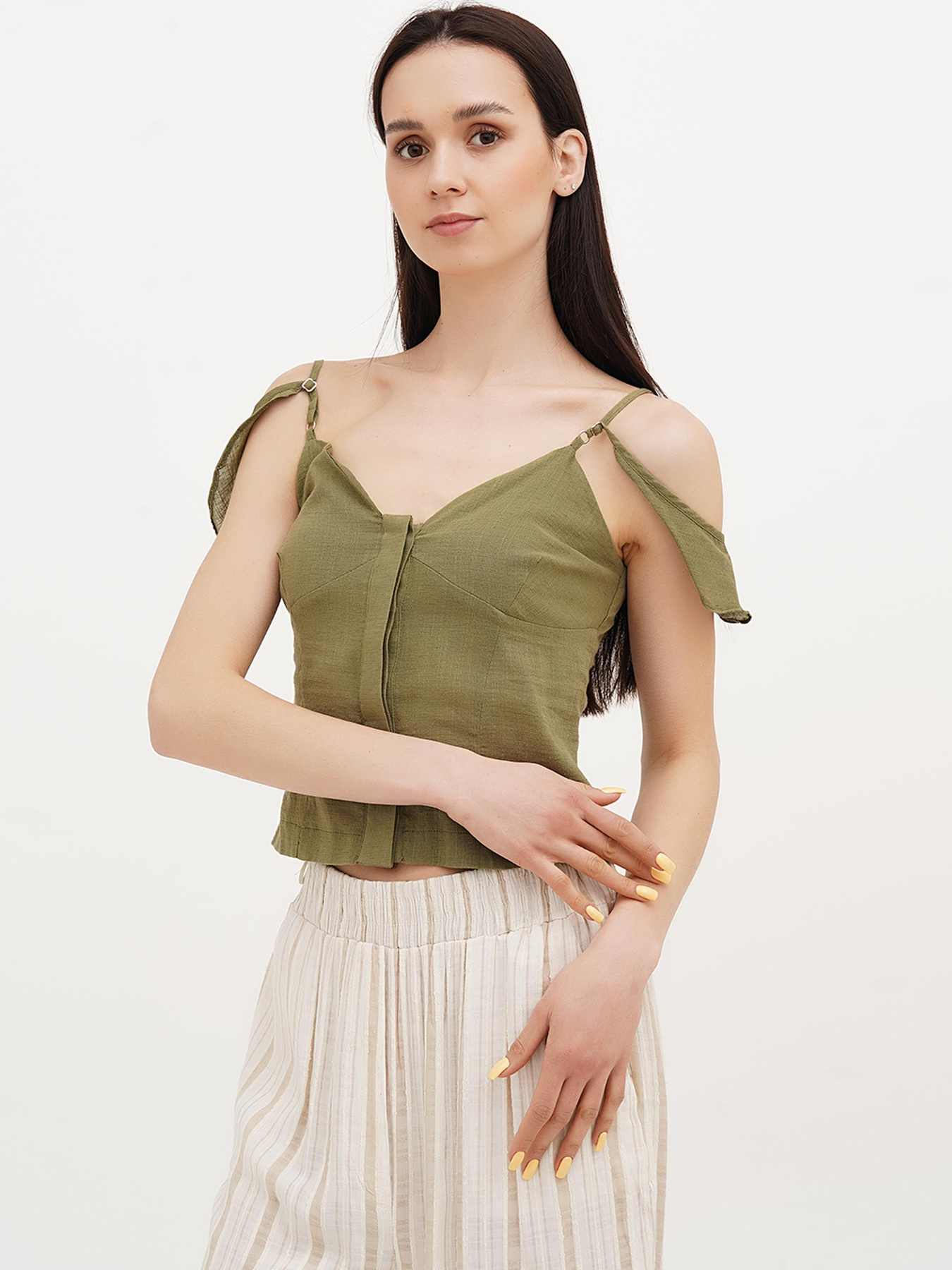 Майка Vicolo модель 222-VC-2910_хаки Фото