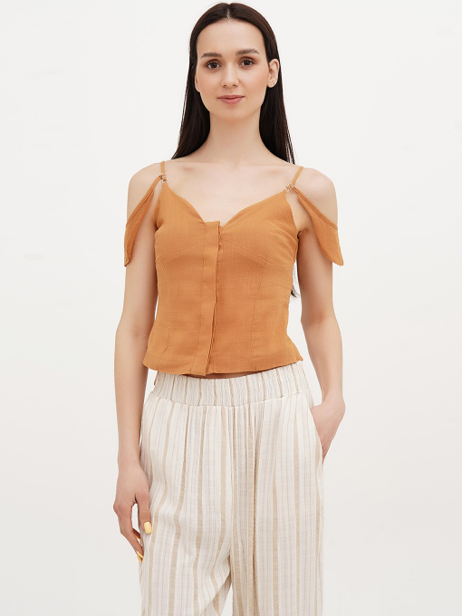 Майка Vicolo модель 222-VC-2910_коричневый Фото