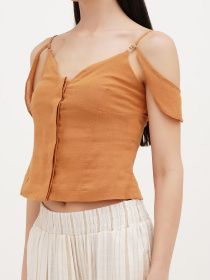 Майка Vicolo модель 222-VC-2910_коричневый Майка Vicolo модель 222-VC-2910_коричневый Фото