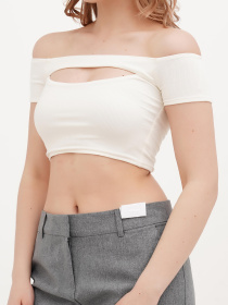 Топ Vicolo модель 222-VC-2915_белый Топ Vicolo модель 222-VC-2915_белый Фото