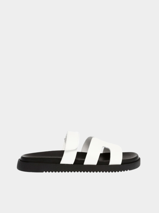 Шлёпанцы Steve Madden модель SM11003028 WHITE ACTION LEATHER Фото