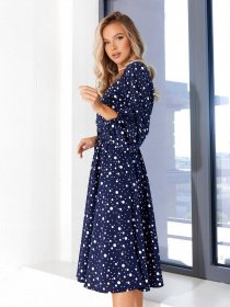 Платье миди ISSA Plus модель 12878_blue Фото