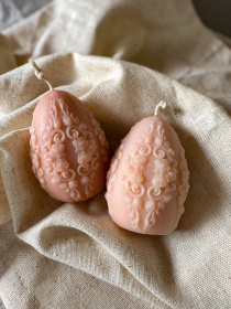 Пасха аромасвечка "Писанка ажурная", аромат "Гранатовый сидр", из натурального оливкового воска Candle Design модель 170.2034 Фото