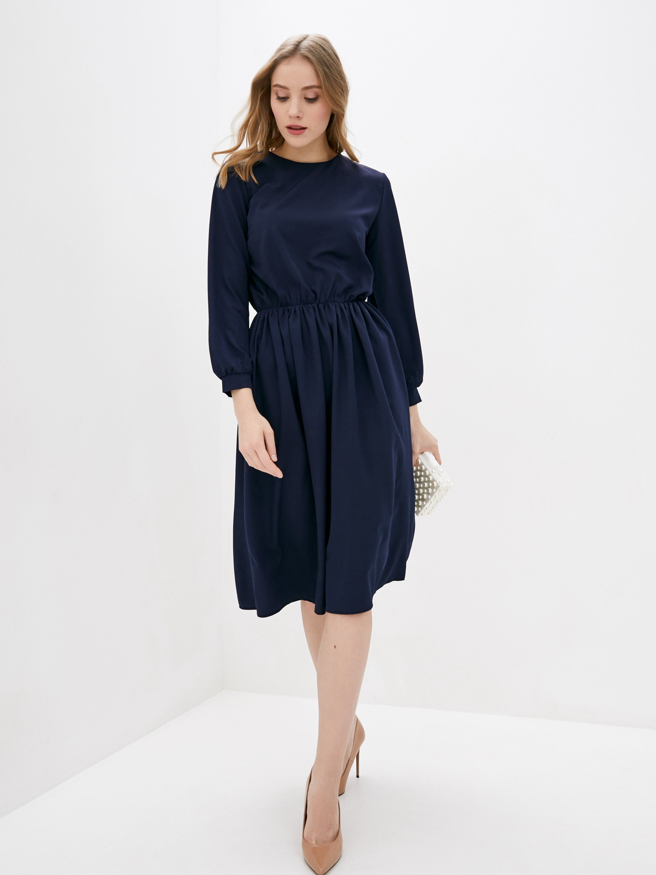 Платье миди ISSA Plus модель 12510_darkblue Фото